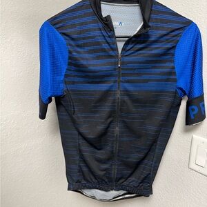 Blue and Black Performance Cycling Jersey- Medium
